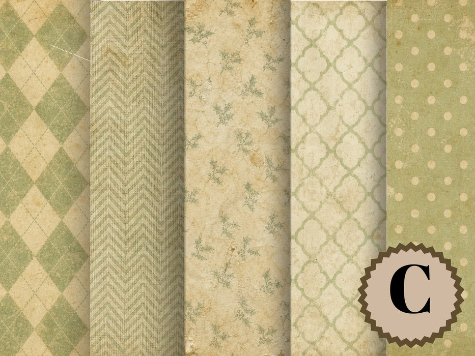 Winter Neutrals rice paper Set C