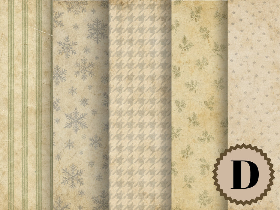 Winter Neutrals rice paper Set D