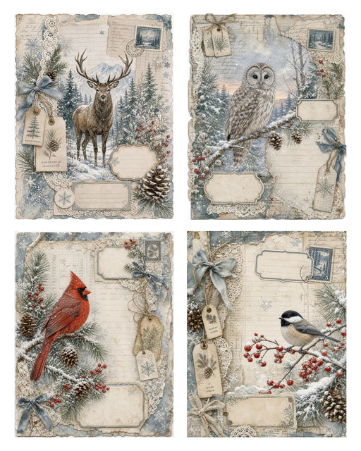 Winter Woodland Journal rice paper