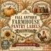 Fall Antique Farmhouse Pantry Labels