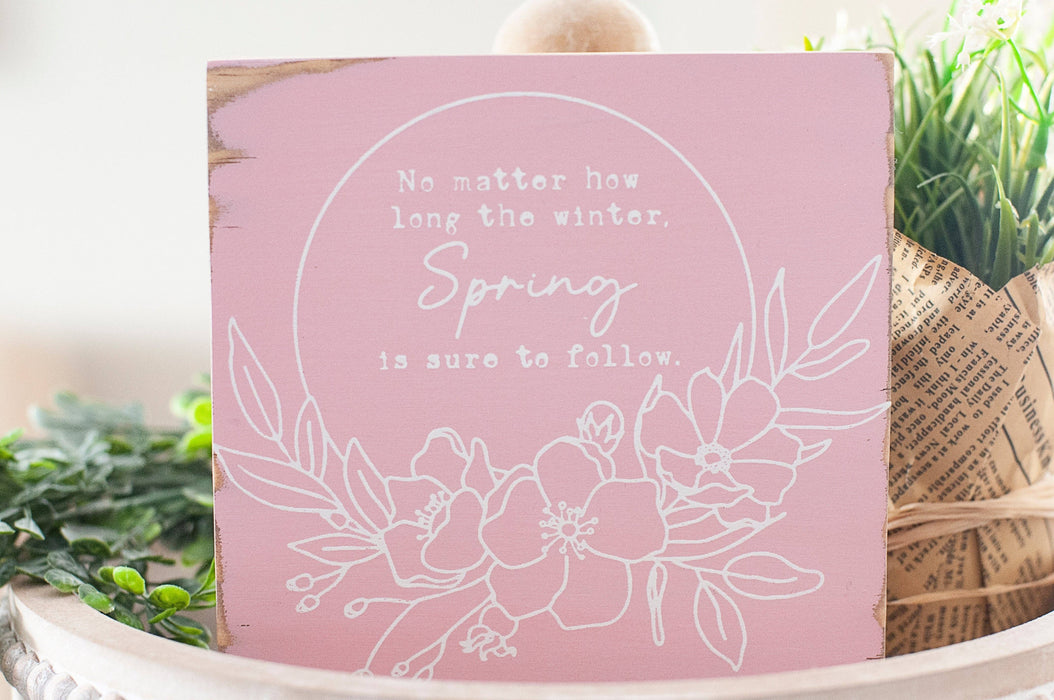 Handmade 365 - Spring Floral Block Sign