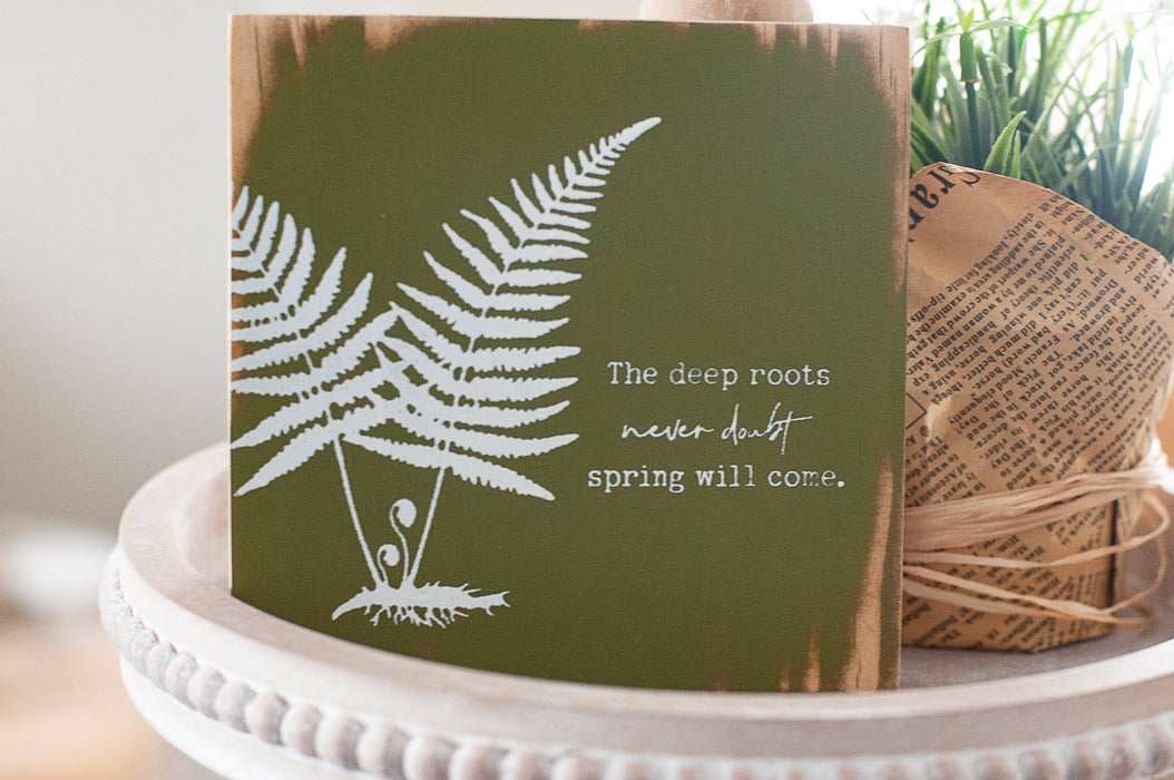 Handmade 365 - Spring Will Come Block Sign
