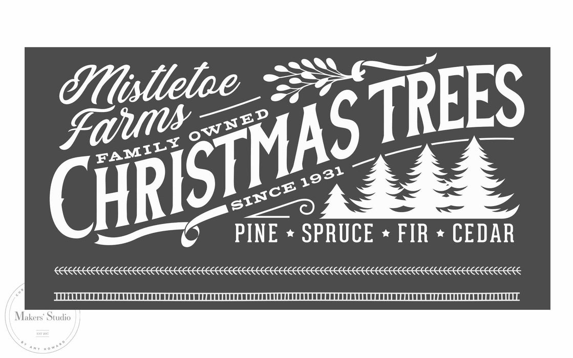MISTLETOE FARMS - MESH STENCIL 24X12
