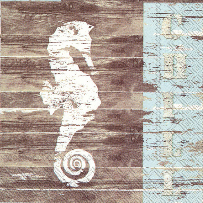 Beach Bum Seahorse Paper Cocktail Napkin