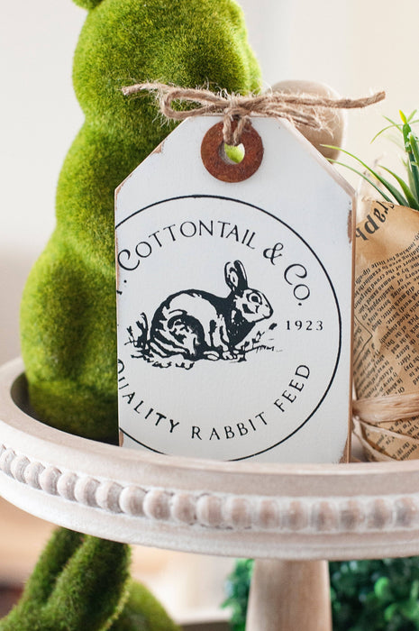Handmade 365 - Rabbit Feed Wooden Tag Sign