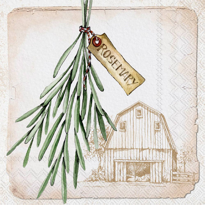 Paper Lunch Napkin Rosemary Cream