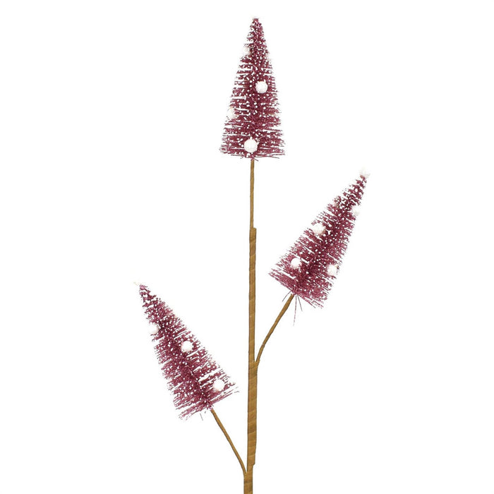 David Christopher's Collection - 24" Mini Tree Spray x 3 - Red/White