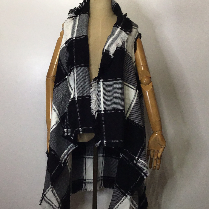 Large Print Buffalo Plaid Vest