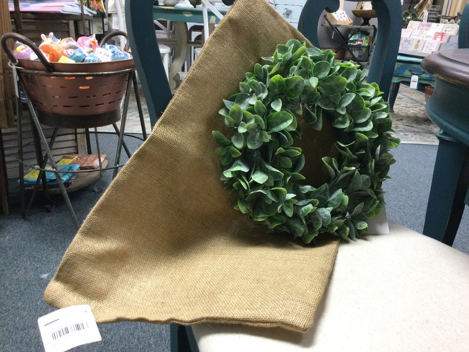 Foil Design Burlap Pillow Cover Natural 14x20