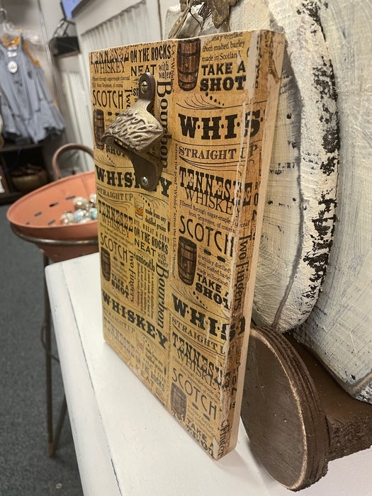 Whiskey and Coke Wall Hanging Bottle Opener
